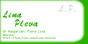 lina pleva business card